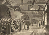 The St. Gotthard Tunnel: Air compressing machinery at Airolo. Switzerland 1880
