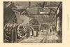 The St. Gotthard Tunnel: Air compressing machinery at Airolo. Switzerland 1880