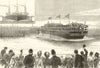 Launch of the Emperor of Russia's Yacht Livadia at Glasgow. Scotland 1880