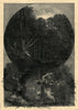 The months: August. Landscapes. Fine arts 1880 old antique print picture