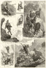 Chamois hunting in the Tyrol. Austria 1880 old antique vintage print picture