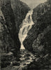 Queen Victoria in the Highlands: Falls of the Glassalt. Scotland 1880 print