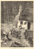 Isle of Man sketches: a Manx cottage. Buildings 1881 old antique print picture