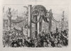 The imperial marriage at Vienna: state entry of the bride. Austria 1881 print