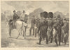 Volunteers to be reviewed by Queen Victoria in Windsor Great Park 1881 print