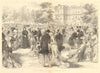Royal garden party at Marlborough House. London. Society 1881 old print