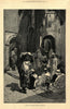 Street in the Kasbah, Algiers. Algeria 1881 old antique vintage print picture