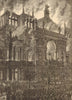 Burning of the Ring theatre at Vienna. Ringtheater. Austria 1881 old print