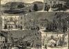 Warminster views: Royal party at railway station. Market-place. Wiltshire 1881