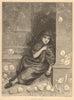 Nellie's dream. Children. Fine arts 1881 old antique vintage print picture