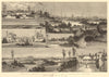Views of Leicester & the new park. Leicestershire 1882 old antique print