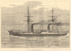 HMS Inflexible. Captain John A. Fisher. Royal Navy. Ships 1882 old print