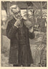 His hobby. Portraits. Plants 1883 old antique vintage print picture
