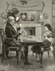 A game of Cribbage. Gaming 1883 old antique vintage print picture
