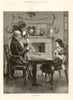 A game of Cribbage. Gaming 1883 old antique vintage print picture