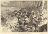 Hitting it off: The mid-Kent staghounds. Hunting 1883 old antique print