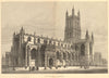Gloucester Cathedral. Drawn by the late S. Read. Gloucestershire. Churches 1883