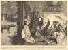 The interrupted ghost story, drawn by F. Barnard. Society. Fine arts 1883