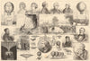 Centenary of ballooning. Montgolfier Sage aeronaut Lunardi Blanchard Sadler 1884