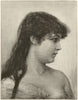 A gipsy girl. Pretty Ladies. Fine arts 1884 old antique vintage print picture