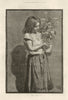 Her only treasure. Children. Plants 1884 old antique vintage print picture