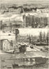 Montreal: Victoria Square/bridge. Place d'Armes. Harbour. Mcgill University 1884
