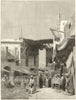 Bazaar near the street of Al Moski, Cairo. Egypt. Souk 1884 old antique print