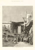 Bazaar near the street of Al Moski, Cairo. Egypt. Souk 1884 old antique print