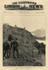 North-West Rebellion, Canada: Capt French taking prisoner 3 indian spies 1885