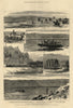 NW Rebellion Canada: Clark's Crossing. Train Nepigon break. Fort Qu'Appelle 1885