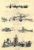 The Antwerp Exhibition. From the Scheldt. Steamers. Boom. Belgium 1885 print