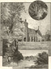 Hatfield House: Old hall. Lea River. Hertfordshire. Historic Houses 1885 print
