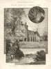 Hatfield House: Old hall. Lea River. Hertfordshire. Historic Houses 1885 print
