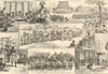 Sketches of Fijian Life. Preparing kava. War dance: sambeto toka-toka 1885
