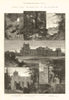 Blenheim Palace views. Gardens. The chapel. Park. Oxfordshire 1885 old print