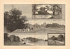 Blenheim Palace. High Lodge Rochester Tower. North front. Lake. Oxfordshire 1885