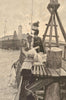 Sea Bass fishing on the south coast. England 1885 old antique print picture