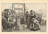 The Mersey steam-ferry between Liverpool & Birkenhead. Ships 1886 old print