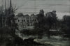 Warwick Castle at night. Warwickshire 1886 old antique vintage print picture