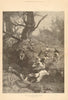 The End of the Tail. Fox hunting 1886 old antique vintage print picture