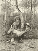 The woodman's daughter. Dogs. Family 1886 old antique vintage print picture