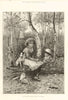 The woodman's daughter. Dogs. Family 1886 old antique vintage print picture