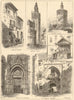Seville. Murillo Giralda Golden Tower cathedral Moorish Gateway 1886 print