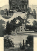 Cassiobury: Entrance cloisters courtyard park garden Watford Hertfordshire 1886