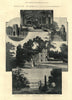 Cassiobury: Entrance cloisters courtyard park garden Watford Hertfordshire 1886