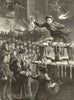 The Christmas goose merchant 1886 old antique vintage print picture