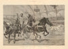 Olympia hippodrome, National Agricultural Hall, Kensington. Chariot-race 1887