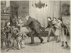 Blind Man's Buff. A romp after dinner. Family. 1887 old antique print picture