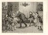 Blind Man's Buff. A romp after dinner. Family. 1887 old antique print picture