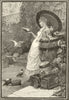 A pigeon-fancier. Pretty Ladies 1887 old antique vintage print picture